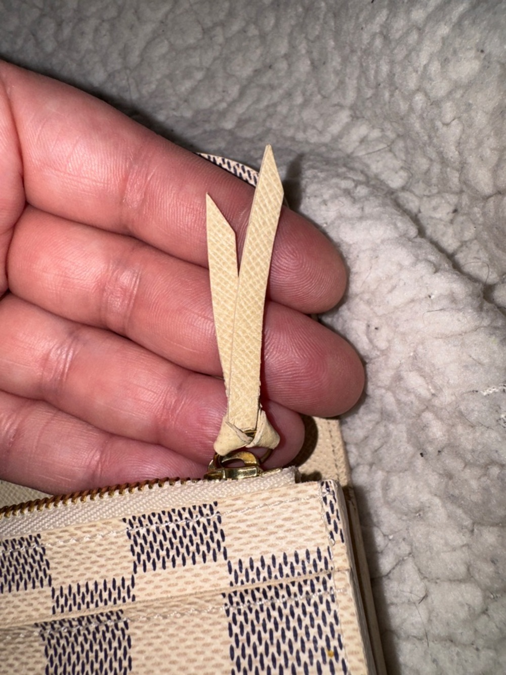 Louis Vuitton Damier Azur Snap Continental Wallet in Beige and Brown - Picture 12 of 16